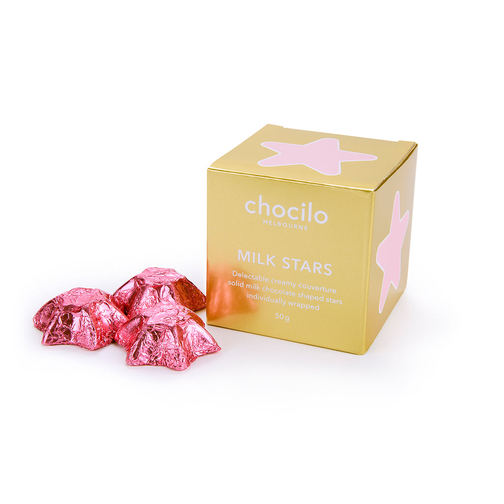 8 Milk Chocolate Stars Gift Cube - 50g