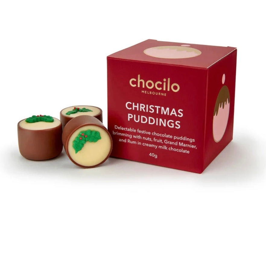 3 Christmas Puddings Gift Cube (40g)