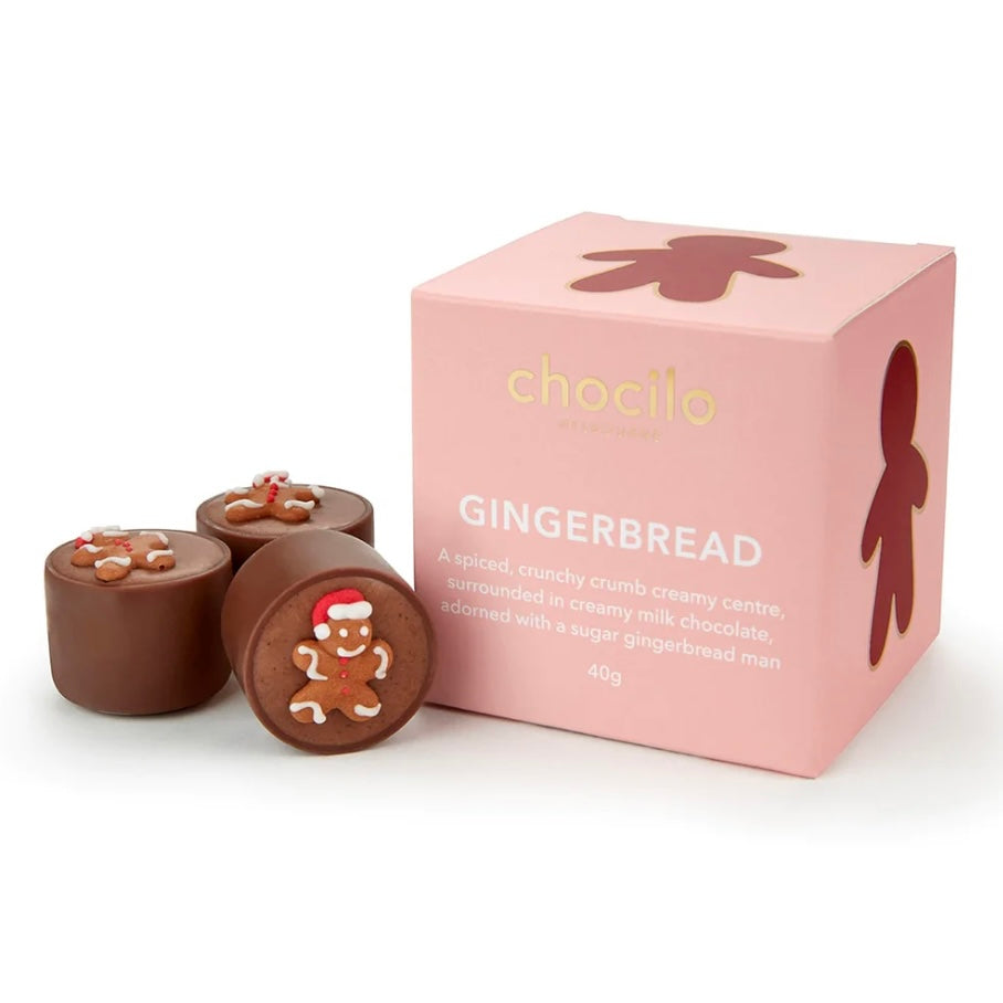 Christmas Gingerbread Milk Chocolates Gift Cube - 40g