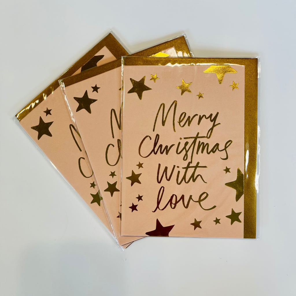 Merry Christmas with love - Gold Foil