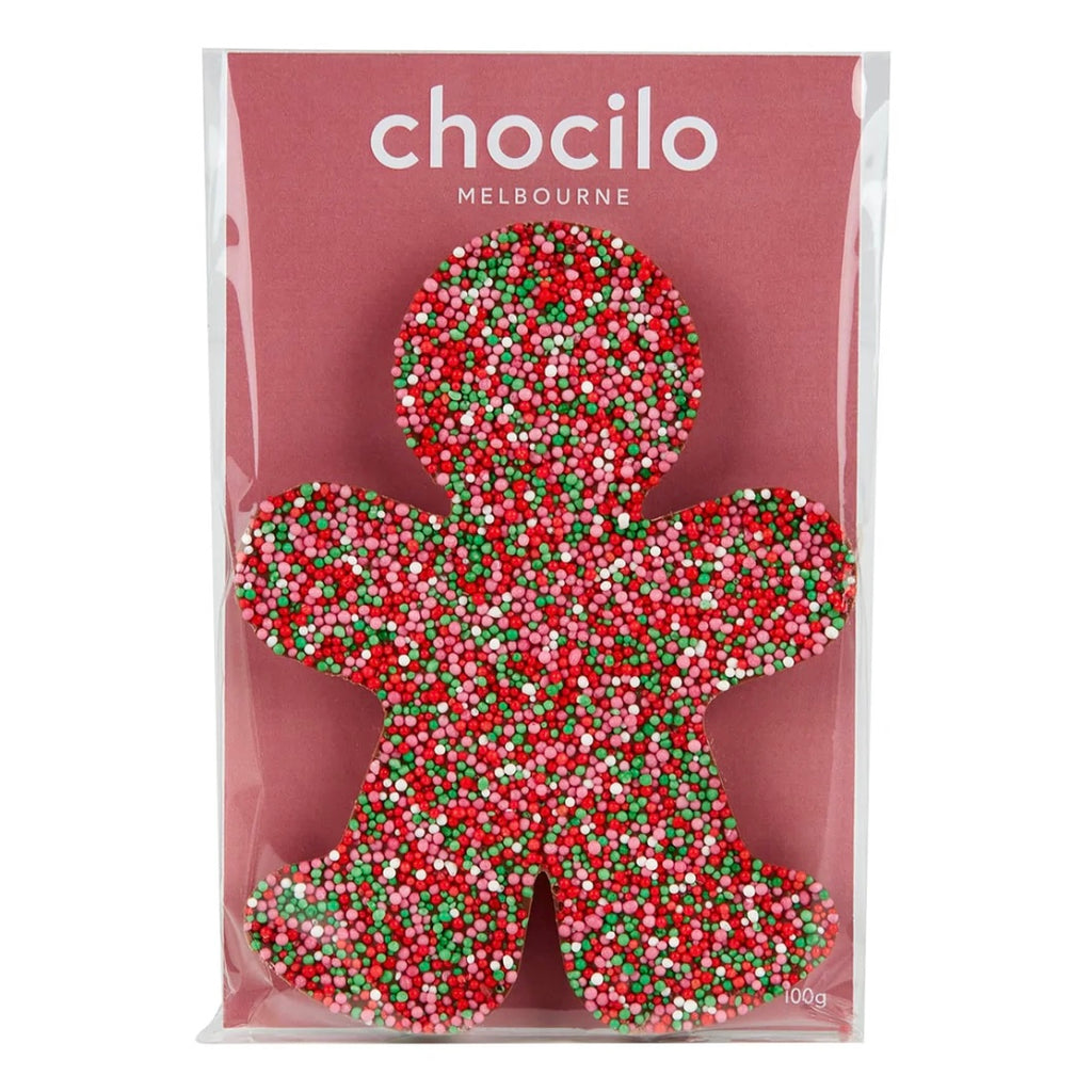 Gingerbread Man in Milk Chocolate with Speckles - 100g